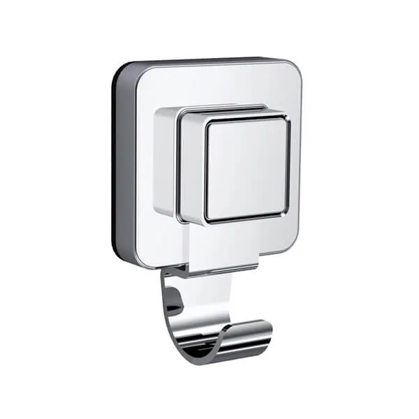 Showerdrape Pushloc Stainless Steel Suction Wall Mounted Robe Hook