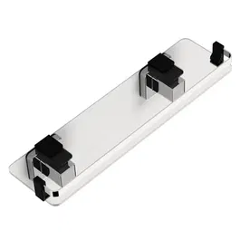 Showerdrape Pushloc Stainless Steel Wall Mounted Glass 40cm Vanity Shelf
