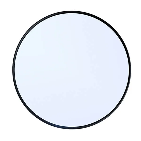 Showerdrape Portobello Round Black 40cm Bathroom Mirror