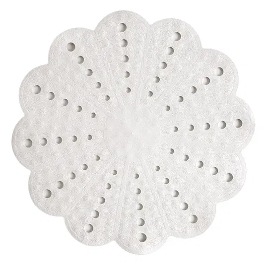 Showerdrape Petal White Anti-Slip 54cm Shower Mat