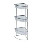 Showerdrape Pure Chrome Freestanding Bathroom Floor Corner Shower Caddy