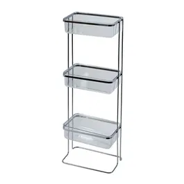 Showerdrape Pure Chrome Freestanding Bathroom Floor Shower Caddy
