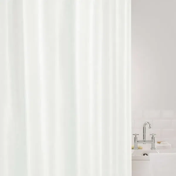Showerdrape Showerplus Plain PEVA White Shower Curtain