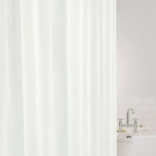 Showerdrape Showerplus Plain PEVA White Shower Curtain