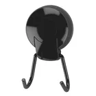 Showerdrape Suctionloc Black Steel Suction Wall Mounted Twin Robe Hook