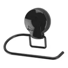 Showerdrape Suctionloc Black Steel Suction Wall Mounted Toilet Roll Holder