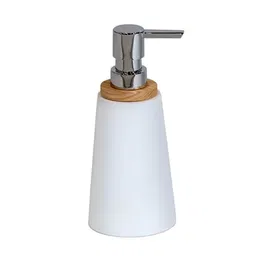 Showerdrape Sonata White & Bamboo Liquid Soap Dispenser