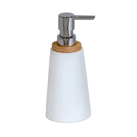 Showerdrape Sonata White & Bamboo Liquid Soap Dispenser