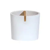 Showerdrape Sonata White & Bamboo Toothbrush Holder