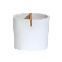 Showerdrape Sonata White & Bamboo Toothbrush Holder