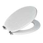 Showerdrape Suffolk Soft-Close White Grooved Toilet Seat
