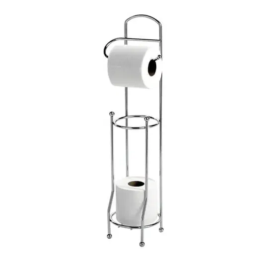 Showerdrape Wire Toilet Roll & Spare Paper Holder Combination