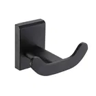 Showerdrape Unity Black Stainless Steel Wall Mounted Double Robe Hook