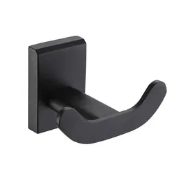 Showerdrape Unity Black Stainless Steel Wall Mounted Double Robe Hook