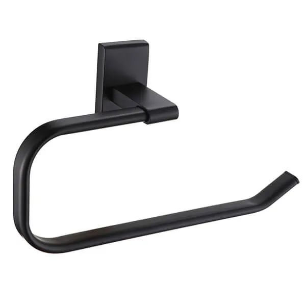 Showerdrape Unity Black Stainless Steel Wall Mounted Towel Ring