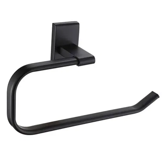 Showerdrape Unity Black Stainless Steel Wall Mounted Towel Ring