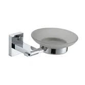 Showerdrape Unity Chrome Stainless Steel & Frosted Glass Wall Mounted Soap Dish