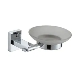 Showerdrape Unity Chrome Stainless Steel & Frosted Glass Wall Mounted Soap Dish