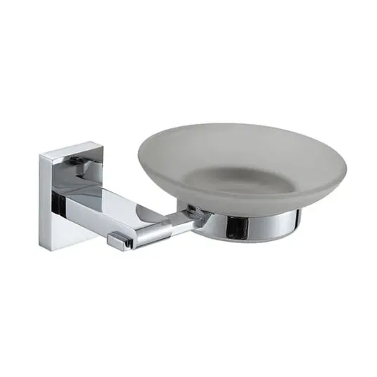 Showerdrape Unity Chrome Stainless Steel & Frosted Glass Wall Mounted Soap Dish