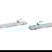 Showerdrape Unity Chrome Stainless Steel Wall Mounted Glass 50cm Vanity Shelf