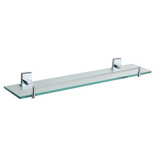 Showerdrape Unity Chrome Stainless Steel Wall Mounted Glass 50cm Vanity Shelf