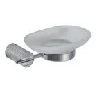 Showerdrape Vitality Chrome Stainless Steel & Frosted Glass Wall Mounted Soap Dish