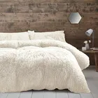 Catherine Lansfield Cuddly Super King Duvet Set Cream