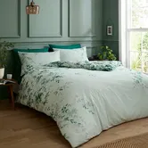RHS Scenic Leaves King Size Duvet Set Green