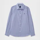 Crew Clothing Mens Micro Gingham Classic Fit Shirt Ultramarine Blue