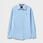 Crew Clothing Mens Micro Gingham Classic Fit Shirt Heritage Sky Blue