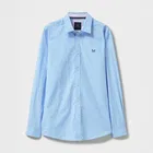 Crew Clothing Mens Micro Stripe Classic Fit Shirt Heritage Sky Blue
