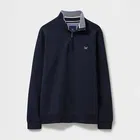 Crew Clothing Mens Classic Half Zip Sweatshirt Heritage Dark Navy
