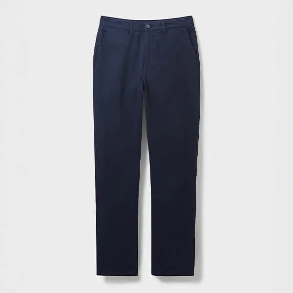 Crew Clothing Mens Classic Straight Chino Trousers Navy