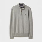 Crew Clothing Mens Classic Half Zip Knitted Jumper Grey Marl