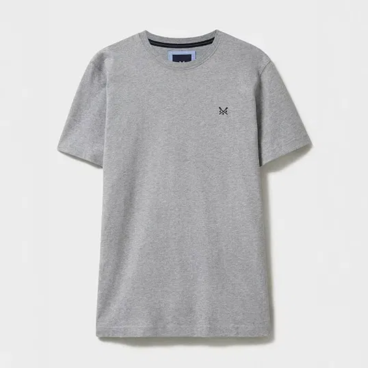 Crew Clothing Mens Classic Crew Neck T-Shirt Heritage Grey Marl