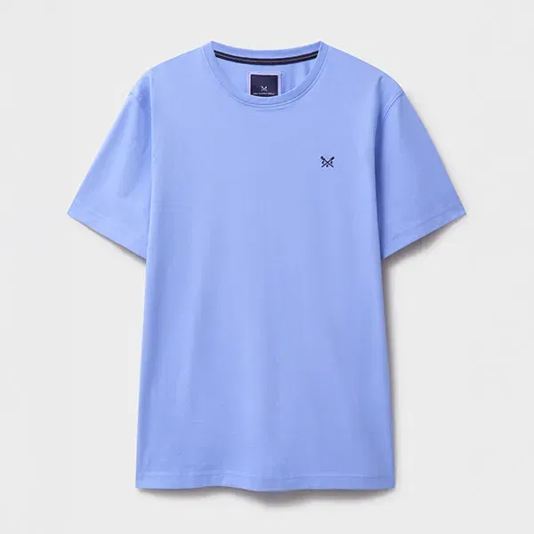Crew Clothing Mens Classic Crew Neck T-Shirt Heritage Sky Blue