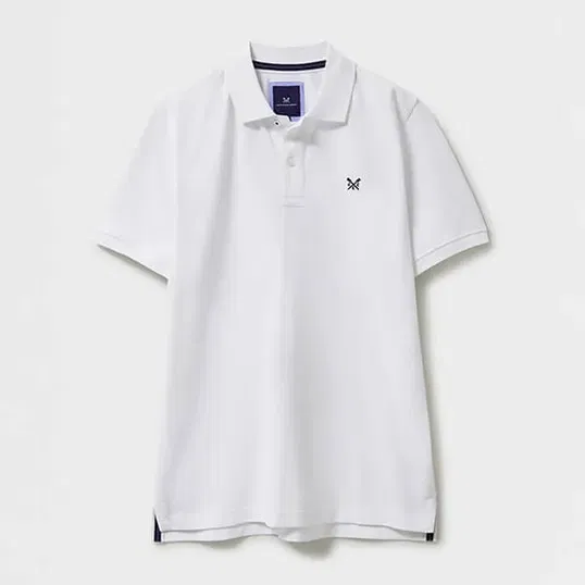Crew Clothing Mens Classic Cotton Pique Polo Shirt Heritage White