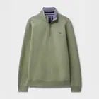 Crew Clothing Mens Classic Half Zip Sweatshirt Artichoke Marl