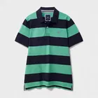 Crew Clothing Mens Cotton Pique Polo Shirt Heritage Dark Navy Waterfall Stripe