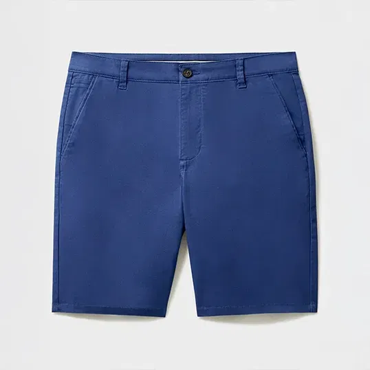 Crew Clothing Mens Bermuda Chino Stretch Shorts Dark Blue