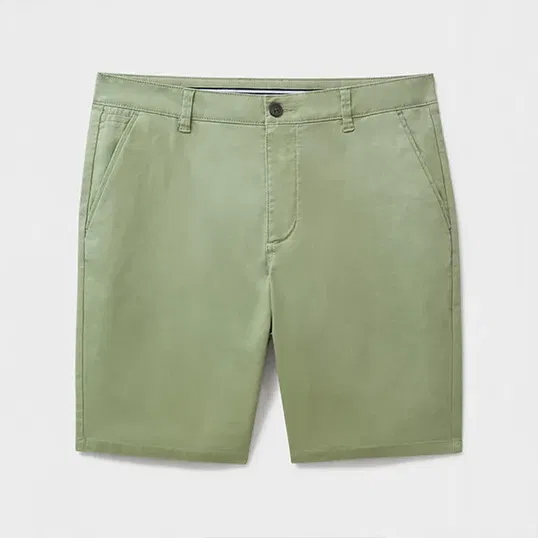Crew Clothing Mens Bermuda Chino Stretch Shorts Oil Green