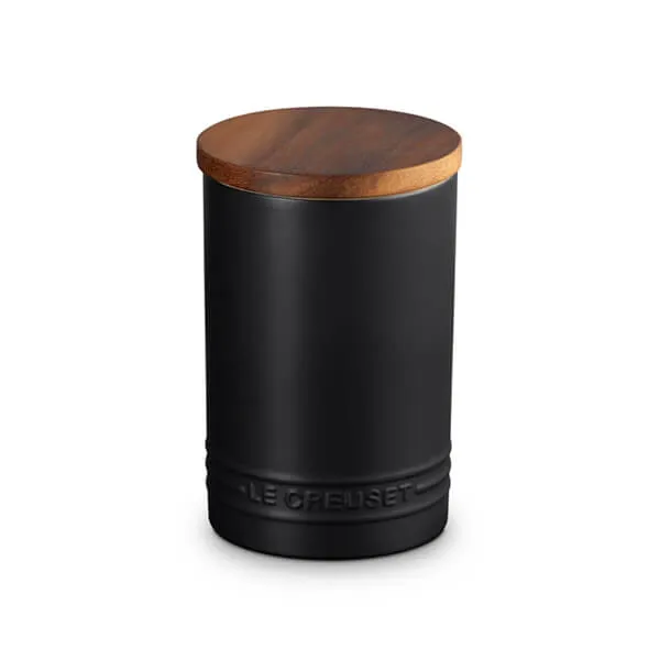 Le Creuset Signature Satin Black Stoneware 770ml Storage Jar