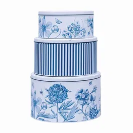 Sanderson Etchings & Roses Set of 3 Cake Tins