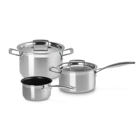 Le Creuset Classic 3-ply Stainless Steel 3-Piece Set