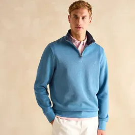 Joules Mens Light Blue Alistair Quarter Zip Sweatshirt