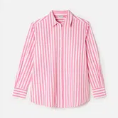 Joules Pink White Stripe Amilla Longline Shirt