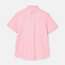 Joules Mens Pink Oxford Classic Fit Short Sleeve Shirt