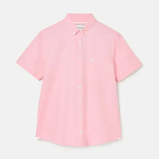 Joules Mens Pink Oxford Classic Fit Short Sleeve Shirt