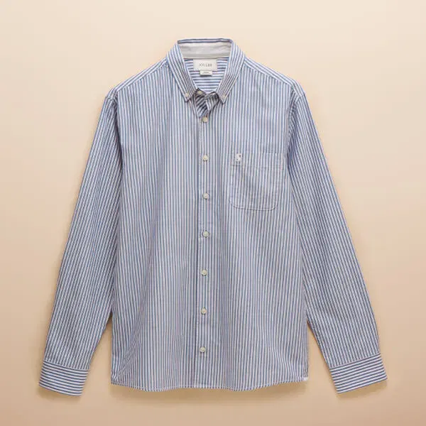 Joules Mens Blue Stripe Oxford Long Sleeve Classic Fit Shirt