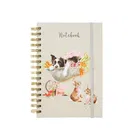Wrendale Designs `Sleeping on the Job` Border Collie & Rabbit A5 Notebook